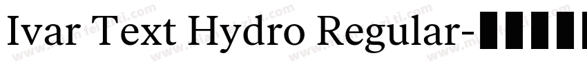Ivar Text Hydro Regular字体转换